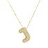 Style letter copper 18k gold plated pendant necklace in bulk