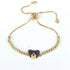 Streetwear bear copper 18k gold plated zircon bracelets in bulk