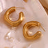 Style solid color plating stainless steel 18k gold plated ear cuffs