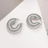 Fashion round titanium steel plating hoop earrings