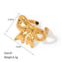 Coquette Stainless Steel 18K Sweet Bow Knot Open Rings