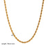 Hip-hop geometric stainless steel titanium steel chain 18k gold plated necklace