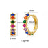 Huggies zircon 18k gold plated earrings