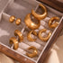 Style solid color plating stainless steel 18k gold plated ear cuffs