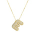 Style letter copper 18k gold plated pendant necklace in bulk