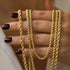 Hip-hop geometric stainless steel titanium steel chain 18k gold plated necklace