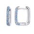 Elegant rectangle plating inlay copper zircon earrings