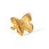 Butterfly plating stainless steel 18k gold plated ear cuffs