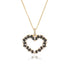 18K Gold Plated Elegant Heart Shape Inlay Zircon Pendant Necklace