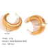 Style solid color plating stainless steel 18k gold plated ear cuffs