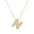 Style letter copper 18k gold plated pendant necklace in bulk