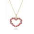 18K Gold Plated Elegant Heart Shape Inlay Zircon Pendant Necklace