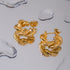 Classic Style Twist Plating Stainless Steel 18K Gold Plated Ear Studs