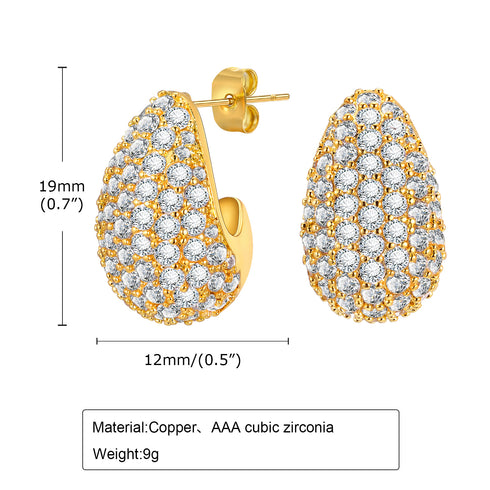 French style water droplets 18k