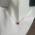 Birthstone Necklace Stainless Steel Simple Style Heart Shape