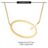 Initial stainless steel polishing plating hollow out 18k gold plated necklace