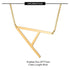 Initial stainless steel polishing plating hollow out 18k gold plated necklace