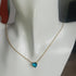 Birthstone Necklace Stainless Steel Simple Style Heart Shape