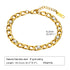 Elegant geometric stainless steel inlay zircon 18k gold plated bracelets