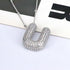 Letter plating silver plated pendant necklace
