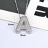 Letter plating silver plated pendant necklace