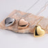 Heart shape stainless steel 18k gold plated pendant necklace