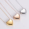 Heart shape stainless steel 18k gold plated pendant necklace