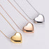 Heart shape stainless steel 18k gold plated pendant necklace