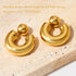 Geometric solid color plating stainless steel ear studs