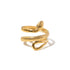 Snake stainless steel plating open ring