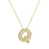 Style letter copper 18k gold plated pendant necklace in bulk