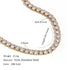 Style geometric stainless steel plating zircon gold plated necklace
