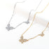 Butterfly plating zircon necklace