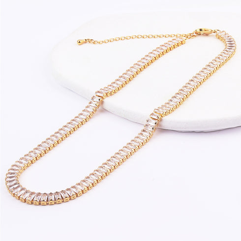 Sweet Solid Color Zircon Necklace