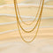 18k gold plated three layer necklace