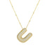 Style letter copper 18k gold plated pendant necklace in bulk