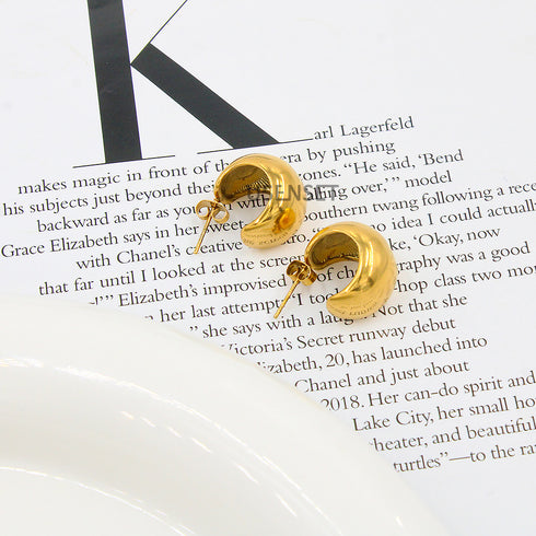 C shape stainless steel ear hoops