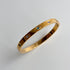 Titanium steel plating inlay zircon 18k gold plated bangle