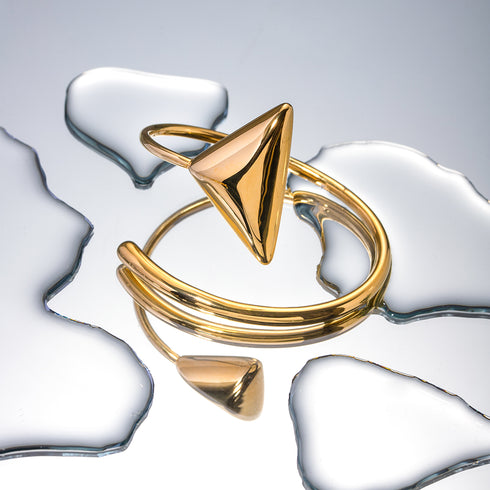 Elegant Triangle Bangle adjustable