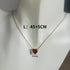 Birthstone Necklace Stainless Steel Simple Style Heart Shape