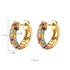 Huggies zircon 18k gold plated earrings