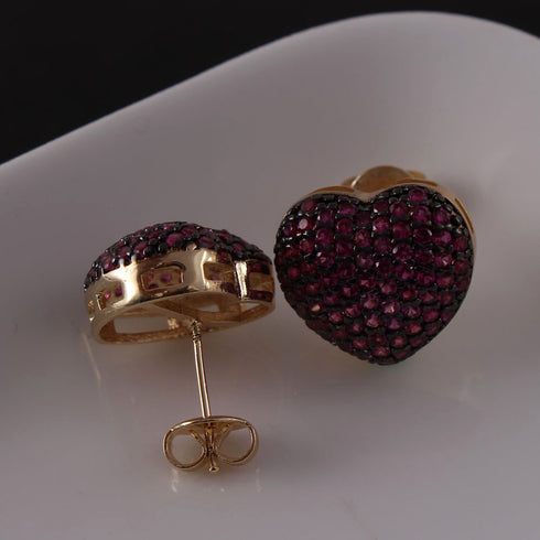 Style commute heart shape zircon white gold plated gold plated