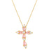 Luxurious Cross Inlay Zircon Pendant Necklace