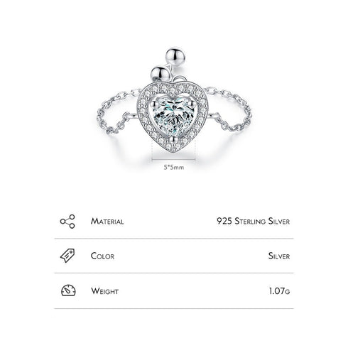 Shapes of silver inlay zircon rings