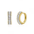 18k gold plated small huggies earrings