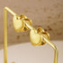 Sweet heart shape polishing plating stainless steel 18k gold plated earrings