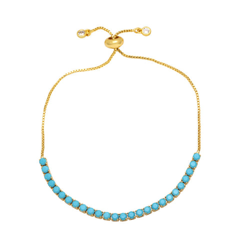 Fashion geometric 18k gold plated zircon bracelets