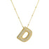 Style letter copper 18k gold plated pendant necklace in bulk