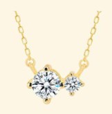 Round titanium steel plating 18k gold plated pendant necklace