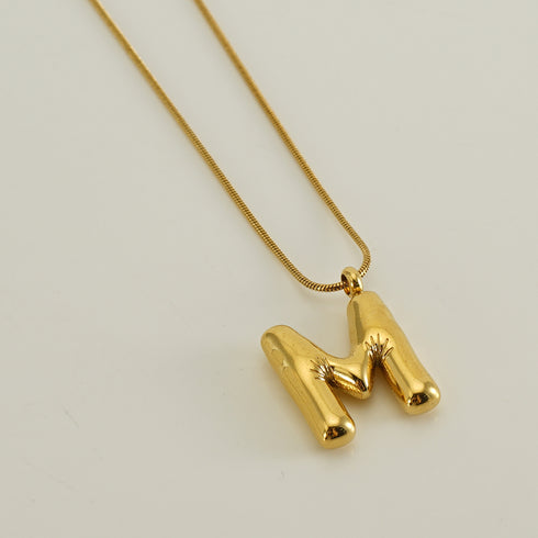 Stainless Steel 18K Gold Plated Casual Letter